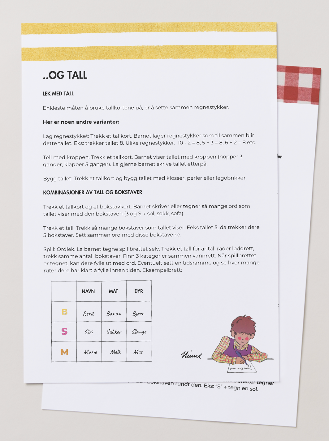 Tall- og bokstavkort