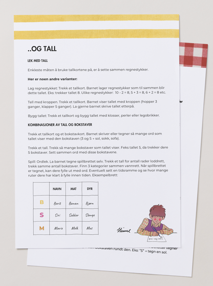 Tall- og bokstavkort